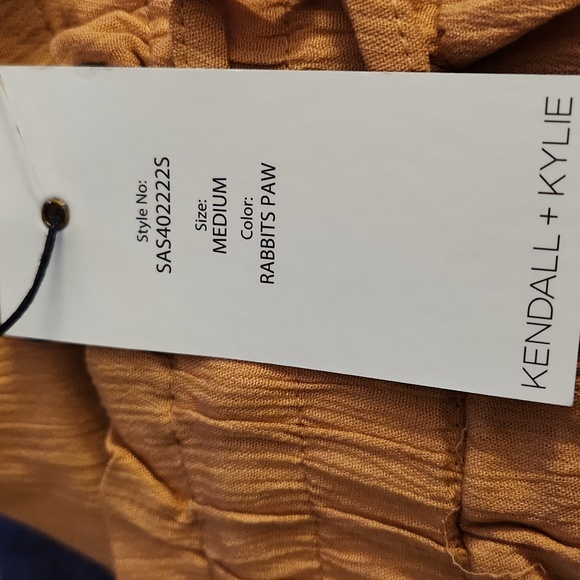 Kendall & Kylie Drawstring Wide Leg Pants Size M - Picture 2 of 2